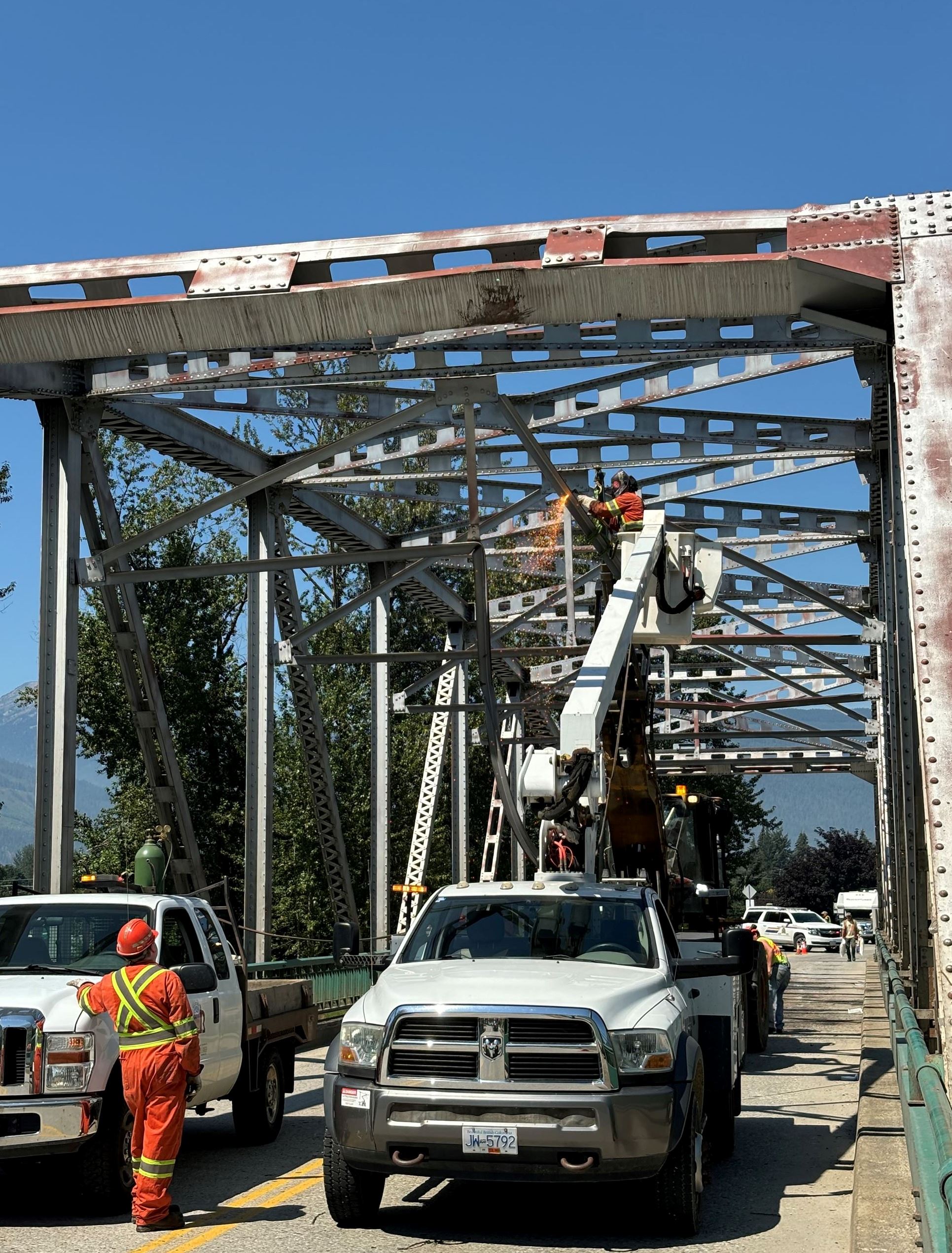 Public Works Crew Making Repairs to a Fourth Street Bridge