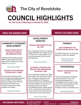 Council Highlights for October 8, 2024 Council Meeting (PDF)